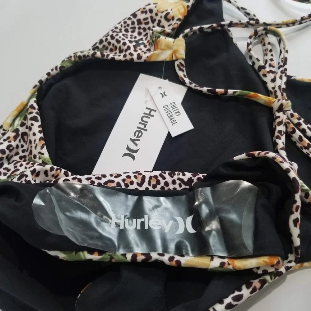 Hurley  Printed One-Piece Cheeky Swimsuit - Jungle Cat - Picture 9 of 11